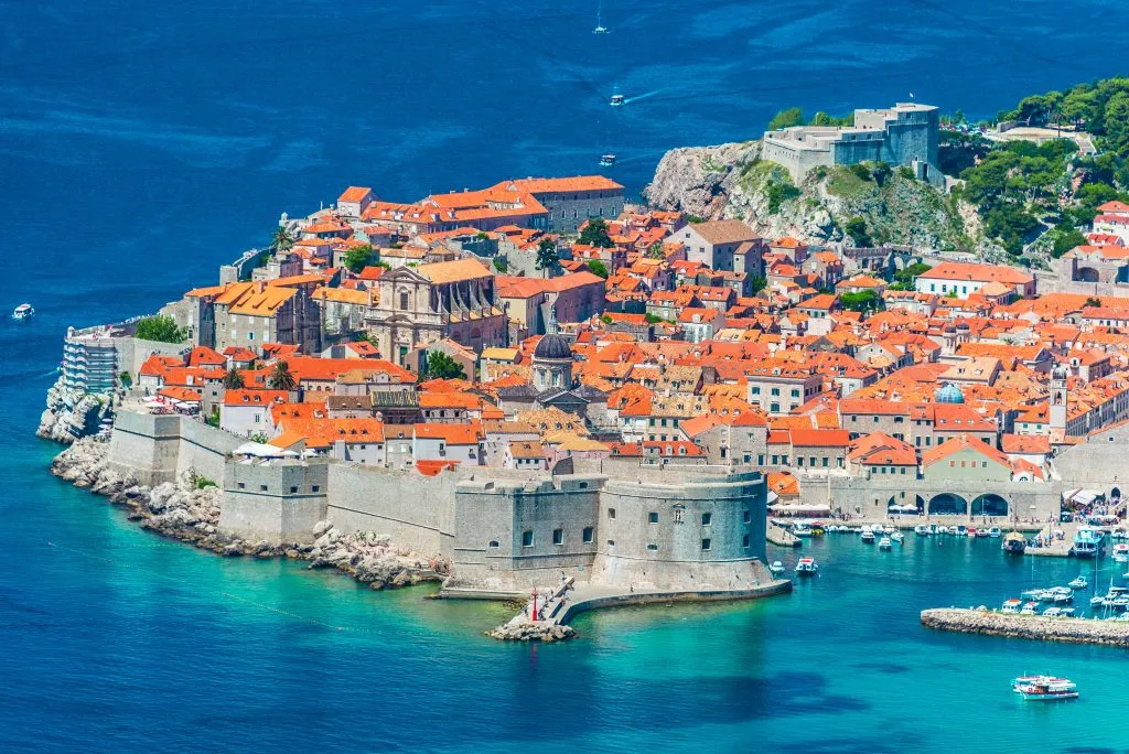 Aerial view of Dubrovnik, Croatia